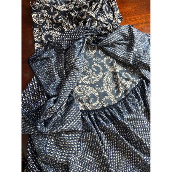 Mix Nouveau Womens Faux Wrap Boho Ruffle Maxi Skirt PXL Cottage Country Peasant - Picture 8 of 8